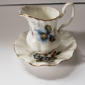 Royal Dover Bone China Creamer & Saucer